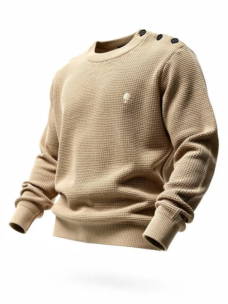 Faguo heren trui in ecru van katoen, maat M