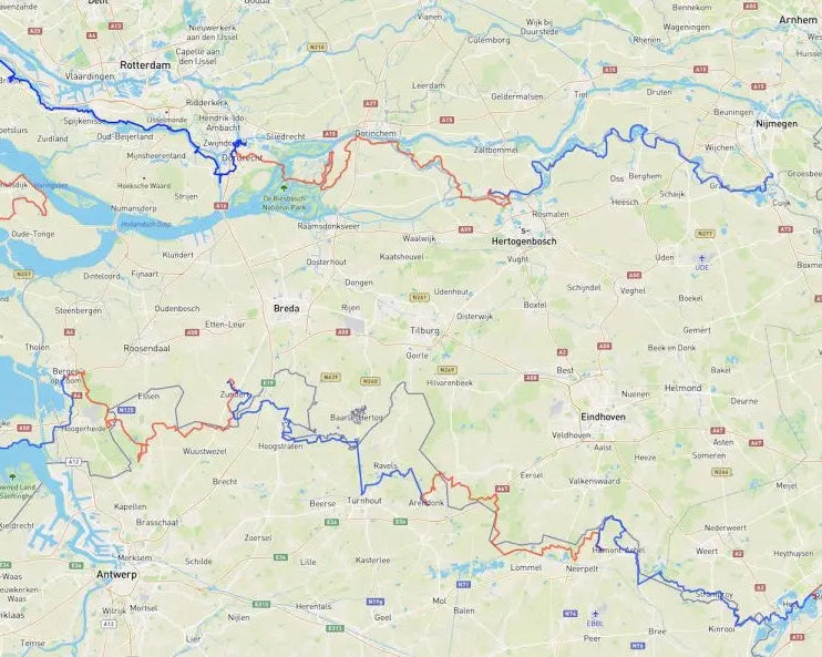 Kaart van Nederland die het gebied toont waarin Wildfellow is.